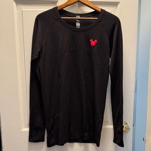 Lululemon Disney Black Long Sleeve Swiftly Tech Shirt with Red Mickey size 10